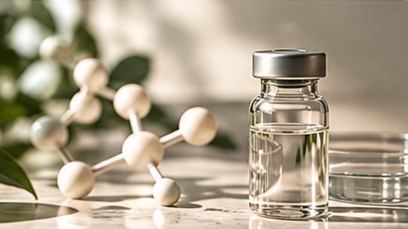 Wetenschappelijke researchopstelling rond peptides